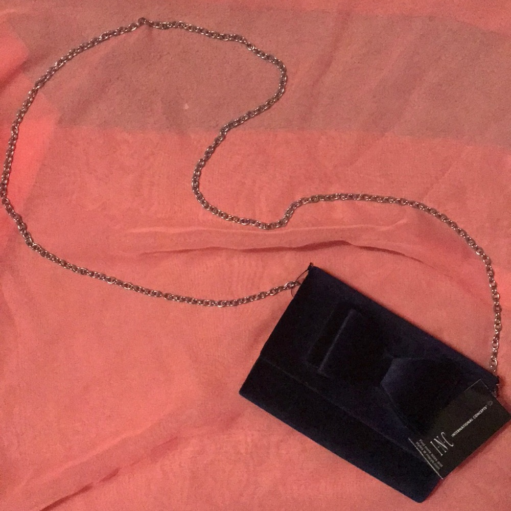 Macy’s INC Navy Blue Bow Purse